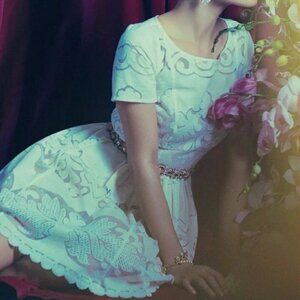 Anthropologie IVOIRE DRESS by Tracy Reese Ivory Lace Portrait Women's Size 4